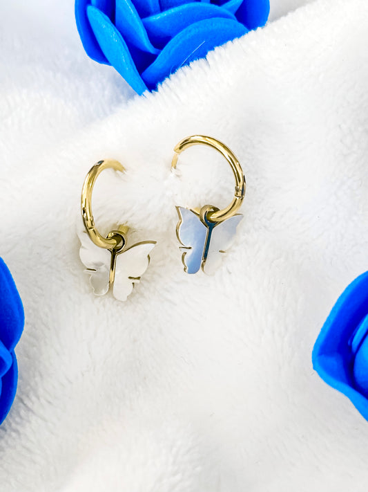 Mini Butterfly Hoops