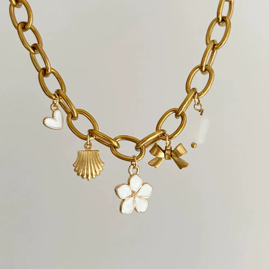 Sea Blossom Charm Necklace