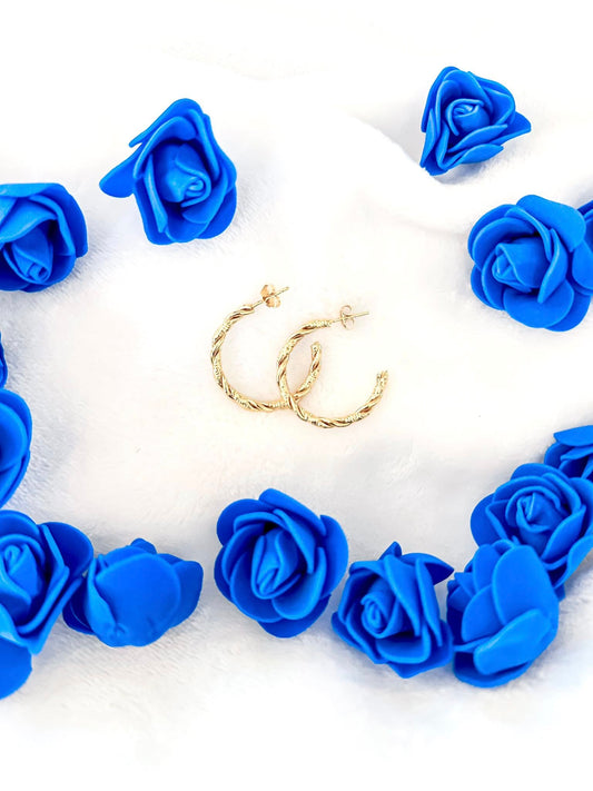 Vintage Twist Hoop (Gold)
